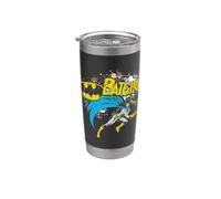 Batgirl Halftone Vaso térmico de acero inoxidable de doble pared