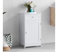 Bath Vida - Armario de baño con 1 cajón y 1 Puerta, Madera, Color Blanco