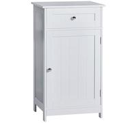 Bath Vida Armario de baño Home Discount® con 1 Puerta y 1 cajón, Unidad de Almacenamiento Vertical, Color Blanco