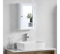 Bath Vida - Mueble de baño de Pared, de Madera de Color Blanco, con Espejo