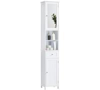 Bath Vida Priano - Armario Alto con Espejo para baño, Armario de Almacenamiento de pie, Color Blanco