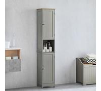 Bath Vida Priano - Armario de Almacenamiento de Madera para baño, Color Gris y Roble