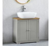 Bath Vida Priano - Armario de Almacenamiento para Debajo del Fregadero, Color Gris y Roble
