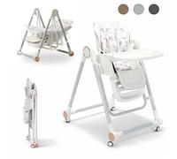 BATHBY Trona Evolutiva 3 en 1 · Plegable y Portátil con Altura · Reposapiés · Respaldo y Bandeja todo Ajustables · 8 Niveles de Regulación y Sistema de Seguridad · Hasta 6 Años