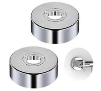 Batheidon 2 Piezas Roseta Dividida para Grifería de Ducha, embellecedor grifo ducha, cubierta grifo ducha,tapa tubo radiador - 3 Tamaños en 1, Roseta Cromada para Diámetro 21 mm/26 mm/33 mm,60 * 20mm