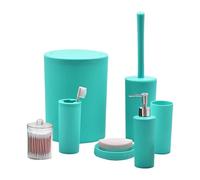 Bathroom Set, Loción Soap Dispenser Trash Can Set, 10,24 pulgadas Compact Space Saving Countertop Bath Products for Restroom, Travel, Vacation, Hotel, Trip, Outdoor and Home