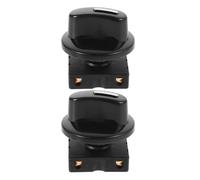 BATHVEVE 2 Unidades Interruptor Selector Rotativo para Ventilador y Calefactor con 4 Posiciones, 3 Velocidades, Material Abs y Perilla Negra, Modelo 13a 10a-250v
