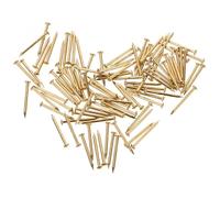 BATHVEVE Clavos de Latón Dorado Práctico Cabeza Redonda 100 para Muebles de 1,2x15mm, Estilo Vintage para Cajas de Madera y Uso en Hogar o Bricolaje