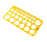 BATHVEVE Plantilla para Diferentes Tamaños de de Dibujo Circular de Plástico Transparente Naranja Herramienta de Medición para Oficina y Proyectos Escolares