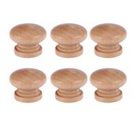 BATHVEVE Pomos de Armario de Madera Redondos Estilo Clásico con Forma de Hongo 30 Fáciles de Instalar y Tornillos Incluidos para Cajones para Muebles y Cajoneras