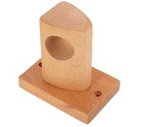 BATHVEVE Soporte Lisa y Redondeada Diseño Rústico de Barra de Cortina de Madera y Capacidad Fuerte Soporte Fijo de Pared para Barra de Cortina para Baño