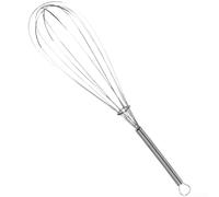 Batidor de mano de acero inoxidable para mini batidor de huevos, batidor de crema, mango de resorte, herramienta de horneado, plata, 18 cm (12 pulgadas/30 cm)