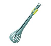 Batidor manual de huevos, pinza batidora de cocina 2 en 1, batidor de leche ergonómico, para hornear, cocina, comedor, restaurante, barbacoa, panqueques, café, leche, huevos, fideos