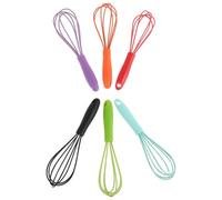 Batidor Mini de Acero Inoxidable y Silicona 6 Piezas para Cocina