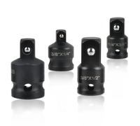 BATINO 4 Piezas Adaptador Carraca de Llave de Vaso, Adaptadores para Vasos de Carraca 1/4" a 3/8", 1/2" a 3/8", 3//8" a 1/4", 3//8" a 1/2", para Adecuado para Llave Trinquete