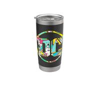 Batman 80's DC Comics Logo Vaso térmico de acero inoxidable de doble pared