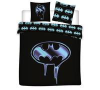 Aymax! Juego de cama Batman para 2 personas, funda nórdica 240x220 cm y 2 fundas 65x65 cm polialgodón