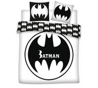 Aymax – Funda nórdica Batman reversible 240x220 cm 2 fundas 65x65 Polialgodón Negro/Blanco