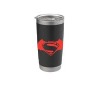 Batman v Superman Simple Red Logo Vaso térmico de acero inoxidable de doble pared
