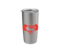 Batman v Superman Simple Red Logo Vaso térmico de acero inoxidable de doble pared