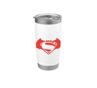 Batman v Superman Simple Red Logo Vaso térmico de acero inoxidable de doble pared