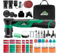 BATOCA S5 Mini Pulidora Coche Inalambrica Pulidora Orbital y Rotativa | Para el Pulido de Detalles de Coche con Almohadillas de Pulido de 25/50/75mm Perfecta para Detailing Coche Kit con 2 baterías