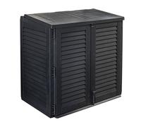 Baul de Almacenaje Exterior 117X74X110 cm con 2 Puertas y Tapa Superior. Arcon de 780 Litros de Exterior para Cubos Basura, Herramientas, Accesorios para Terraza Patio o Jardín.