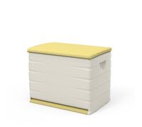 Baúl de Almacenamiento Multiusos 260 Litros | Baúl para Exterior e Interior - 80 cm | Amarillo