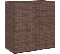 Baúl de cojines para jardín de ratán PE 100x49x103,5 cm