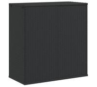 Baúl De Cojines Para Jardín De Ratán Pe Negro 100x49x103,5 Cm Vidaxl