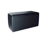 Baúl de jardín 290 litros PROSPERPLAST Boxe Board de plástico en color antracita 116,6 x 47 x 59,5 cm