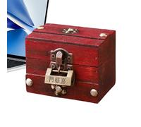 Baúl de madera | Organizador decorativo antiguo | de madera vintage | para estante de mesa de oficina, armario, tocador, dormitorio, mesita de noche