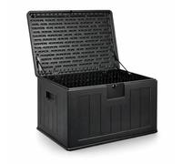 Baúl exterior almacenaje de resina impermeable multiusos 205L | Arcón de jardín resistente a la intemperie | Almacenamiento de cojines, herramientas o juguetes | Cofre organizador con tapa y asas