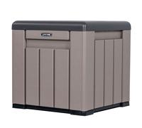 Baúl Exterior Ultrarresistente con Tapa Desmontable, 51x51x51 Cm, Gris