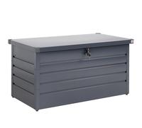 Baúl metálico gris 385L 2 llaves caja almacenamiento