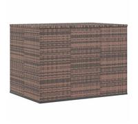 Baúl Para Cojines De Jardín Ratán Pe Marrón 145x100x103 Cm Vidaxl