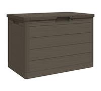 Baúl para cojines polipropileno marrón 77,5x44,5x53 cm