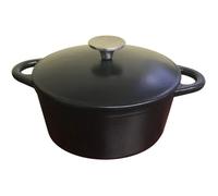 Baumalu 336407 Cacerola de Hierro Fundido Redonda 26 cm Negro Mate