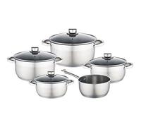 Baumalu Batería de cocina de acero inoxidable de 9 piezas