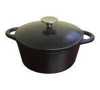 Baumalu Cacerola de hierro fundido Redonda 26 cm Negro mate