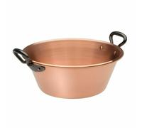 Baumalu Cuenco de mermelada 26 cm cobre con asas de hierro fundido