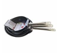 Baumalu Juego de 3 sartenes Gastronomía de acero inoxidable - 20 / 24 / 28 cm