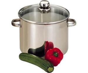 Baumalu Servicio de catering de acero inoxidable con tapa de vidrio de 30 cm