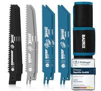 BAURIX® Hojas de Sierra Sable Set 10 Piezas - madera y metal, 6-24 TPI