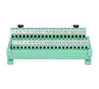 Baxnore Adaptador de Placa de ruptura de Bloque de terminales IDC 40P, Bloque de terminales PLC para Control Industrial, módulo de Interfaz de Montaje en Carril DIN, Carril de 35 m
