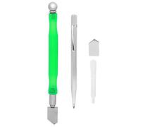 Baxnore Cortador de vidrio de aceite de acero de tungsteno 45 herramienta de corte de mango antideslizante de acero para corte de minerales de diamante de vidrio para proyectos de (Verde)