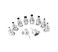 Baxnore Kit de boquillas de pistola de calor profesional, 10 puntas de soldadura de acero inoxidable para estación de soldadura de aire caliente 850 852D+ herramientas de reparació