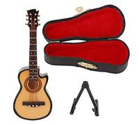 Baxnore Mini Modelo de Guitarra en Miniatura de Madera, Modelo de Guitarra en Miniatura de Madera con Estuche para Soporte de Guitarra, réplica de Guitarra en Miniatura, (10cm cutaway guitar)
