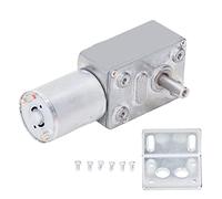 Baxnore Motor de engranajes de alto par 12 V CC Velocidad ajustable Rotación reversible Autobloqueo Fuerza industrial para equipos de automatización Maquinaria pesada (0-50 RPM por minuto)