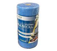 BAYECO By Cuatrogasa Rollo Bayetas Microfibra Multiusos - 75 Paños Precortados 28x27cm - Lavables y Semidesechables - para Automoción, Cocina, Taller, Limpieza Profesional - Color Azul